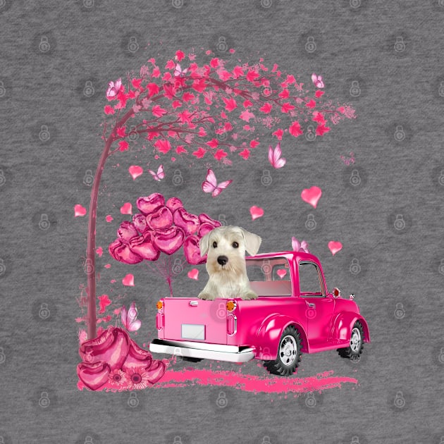 Valentine's Day Love Pickup Truck White Labrador by TATTOO project